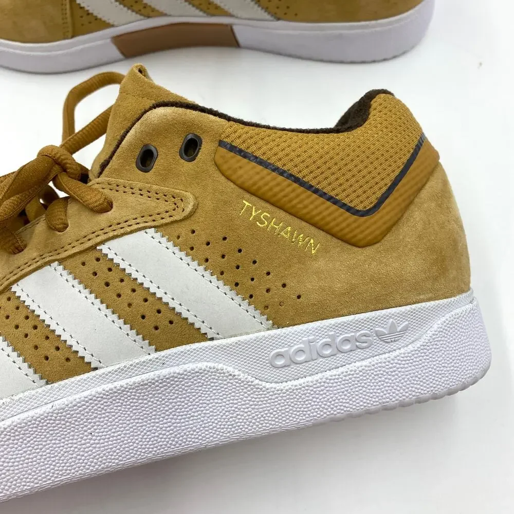 Adidas Tyshawn Mid Top Skate Shoes Tan Sneakers